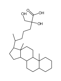 (6R)-6-[(8R,9S,10S,13R,14S,17R)-10,13-dimethyl-2,3,4,5,6,7,8,9,11,12,14,15,16,17-tetradecahydro-1H-cyclopenta[a]phenanthren-17-yl]-2-hydroxy-2-(hydroxymethyl)heptanoic acid结构式