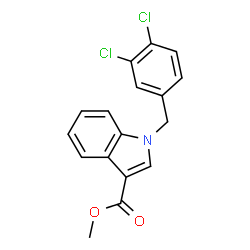 1H-INDOLE-3-CARBOXYLIC ACID, 1-[(3,4-DICHLOROPHENYL)METHYL]-, METHYL ESTER结构式