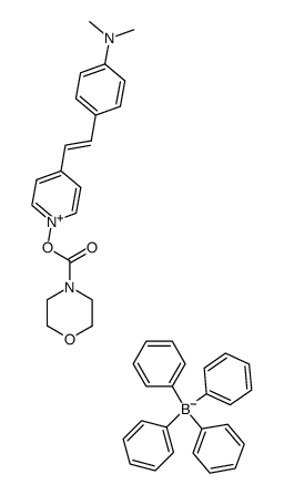 4-(4-(dimethylamino)styryl)-1-((morpholine-4-carbonyl)oxy)pyridin-1-ium tetraphenylborate结构式