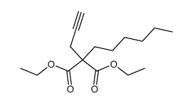 2-hexyl-2-propargylmalonic acid diethyl ester结构式