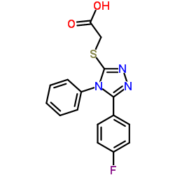 [[5-(4-FLUOROPHENYL)-4-PHENYL-4H-1,2,4-TRIAZOL-3-YL]THIO]ACETIC ACID结构式