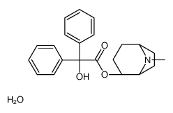 [(5R)-8-methyl-8-azabicyclo[3.2.1]octan-4-yl] 2-hydroxy-2,2-diphenylacetate,hydrate Structure