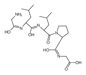 2-[[(2S)-1-[(2S)-2-[[(2S)-2-[(2-aminoacetyl)amino]-4-methylpentanoyl]amino]-4-methylpentanoyl]pyrrolidine-2-carbonyl]amino]acetic acid Structure