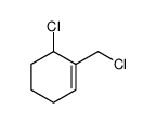 6-chloro-1-(chloromethyl)cyclohexene结构式