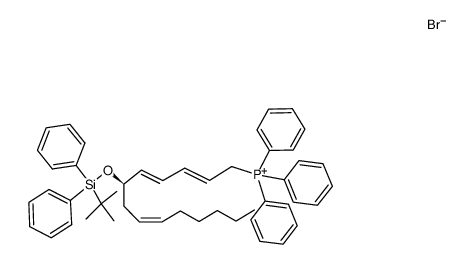 [6(R)-[(tert-butyldiphenylsilyl)oxy]-2(E),4(E),8(Z)-tetradecatrien-1-yl]triphenylphosphonium bromide Structure