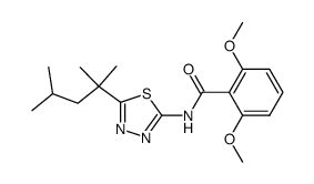 N-[5-(1,1,3-trimethylbutyl)-1,3,4-thiadiazol-2-yl]-2,6-dimethoxybenzamide结构式