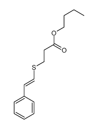 butyl 3-(2-phenylethenylsulfanyl)propanoate Structure