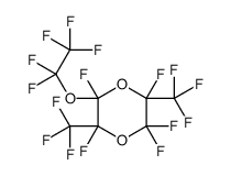 2,2,3,5,6-pentafluoro-5-(pentafluoroethoxy)-3,6-bis(trifluoromethyl)-1,4-dioxane结构式