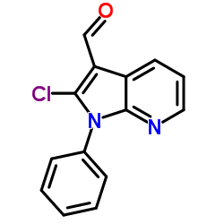 2-Chloro-1-phenyl-1H-pyrrolo[2,3-b]pyridine-3-carbaldehyde结构式