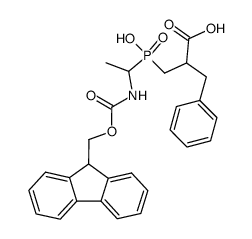 2-benzyl-3-{[1-(9H-fluoren-9-ylmethoxycarbonylamino)-ethyl]-hydroxy-phosphinoyl}-propionic acid Structure