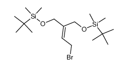 3,3'-bis-(t-butyldimethylsilyloxymethyl)-prop-2-enyl bromide结构式