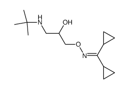 O-[3-(tert-butylamino)-2-hydroxypropyl]dicyclopropyl ketone oxime Structure