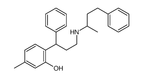 5-methyl-2-[1-phenyl-3-(4-phenylbutan-2-ylamino)propyl]phenol结构式