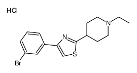 4-(3-bromophenyl)-2-(1-ethylpiperidin-4-yl)-1,3-thiazole,hydrochloride Structure