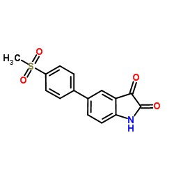 5-[4-(Methylsulfonyl)phenyl]-1H-indole-2,3-dione结构式