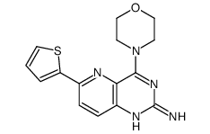 4-morpholin-4-yl-6-thiophen-2-ylpyrido[3,2-d]pyrimidin-2-amine Structure