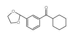 CYCLOHEXYL 3-(1,3-DIOXOLAN-2-YL)PHENYL KETONE结构式