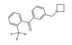 3'-AZETIDINOMETHYL-2-TRIFLUOROMETHYLBENZOPHENONE结构式