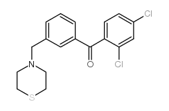 2,4-DICHLORO-3'-THIOMORPHOLINOMETHYL BENZOPHENONE结构式