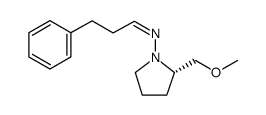 1-Pyrrolidinamine, 2-(methoxymethyl)-N-(3-phenylpropylidene)-, (2S) Structure