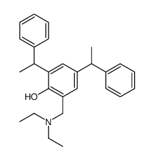 2-(diethylaminomethyl)-4,6-bis(1-phenylethyl)phenol结构式