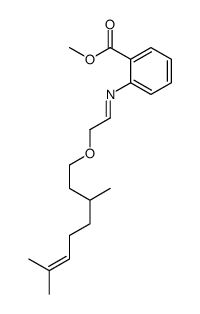 methyl 2-[[2-[(3,7-dimethyl-6-octenyl)oxy]ethylidene]amino]benzoate结构式