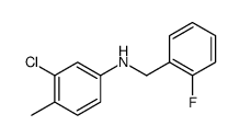 Benzenemethanamine, N-(3-chloro-4-methylphenyl)-2-fluoro Structure