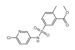 5-(6-chloro-pyridin-3-ylsulfamoyl)-2-methyl-benzoic acid methyl ester结构式