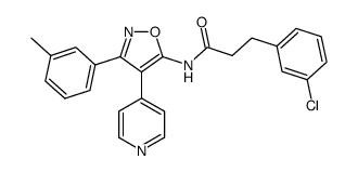 5-[3-(3-chlorophenyl)propionylamino]-3-(3-methylphenyl)-4-(4-pyridyl)isoxazole Structure