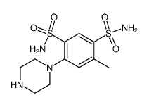 4-methyl-6-piperazin-1-yl-benzene-1,3-disulfonic acid diamide Structure