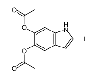 2-Jod-5,6-diacetoxy-indol Structure