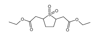 (5-Ethoxycarbonylmethyl-1,1-dioxo-tetrahydro-1λ6-thiophen-2-yl)-acetic acid ethyl ester Structure