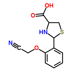 2-[2-(Cyanomethoxy)phenyl]-1,3-thiazolidine-4-carboxylic acid结构式