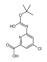 4-chloro-6-[(2-methylpropan-2-yl)oxycarbonylamino]pyridine-2-carboxylic acid结构式