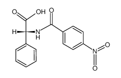 (4-nitro-benzoyl)-(d(-)-α-amino-phenylacetic acid )结构式