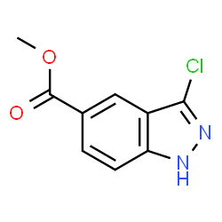 3-氯-1H-吲唑-5-羧酸甲酯结构式