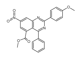 methyl 2-(4-methoxyphenyl)-7-nitro-4-phenyl-5-quinazolinecarboxylate结构式