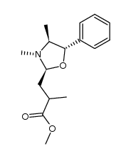 methyl 3-((2S,4S,5S)-3,4-dimethyl-5-phenyloxazolidin-2-yl)-2-methylpropanoate结构式