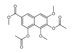 4,6-双(乙酰基氧基)-5,7-二甲氧基-2-萘羧酸甲酯结构式