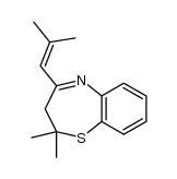 2,3-Dihydro-2,2-dimethyl-4-(2-methyl-1-propenyl)-1,5-benzothiazepin Structure