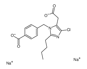 disodium,4-[[2-butyl-5-(carboxylatomethyl)-4-chloroimidazol-1-yl]methyl]benzoate Structure