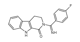 2-[(4-fluorophenyl)(imino)methyl]-2,3,4,9-tetrahydro-1H-β-carbolin-1-one结构式