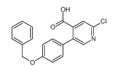 2-chloro-5-(4-phenylmethoxyphenyl)pyridine-4-carboxylic acid结构式