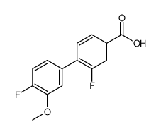 3-fluoro-4-(4-fluoro-3-methoxyphenyl)benzoic acid Structure