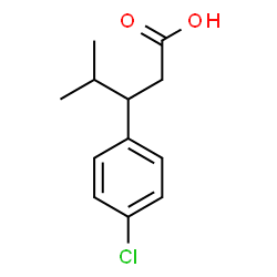 3-(4-Chlorophenyl)-4-methylpentanoic acid Structure