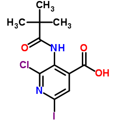 2-Chloro-3-[(2,2-dimethylpropanoyl)amino]-6-iodoisonicotinic acid picture