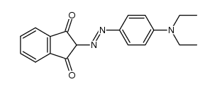 2-((4-(diethylamino)phenyl)diazenyl)-1H-indene-1,3(2H)-dione结构式