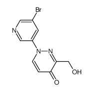 1-(5-bromopyridin-3-yl)-3-(hydroxymethyl)pyridazin-4(1H)-one Structure