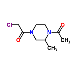 1-(4-Acetyl-3-methyl-1-piperazinyl)-2-chloroethanone结构式