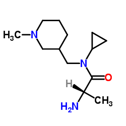 N-Cyclopropyl-N-[(1-methyl-3-piperidinyl)methyl]alaninamide结构式